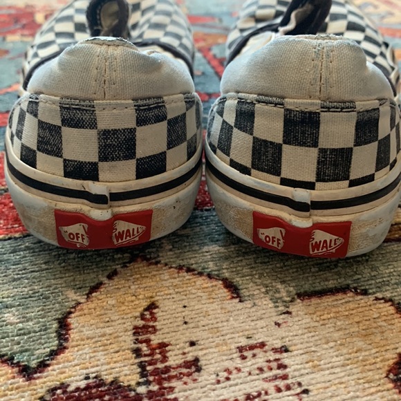 Vans Black and White Checkered Shoes U.S Size 3 Kids - Picture 5 of 7